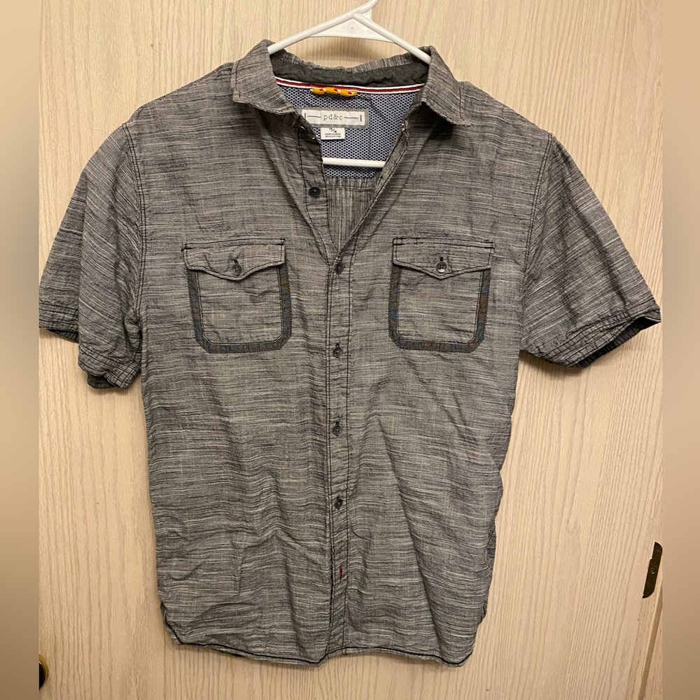 PD&C Boys Short Sleeved Button Down Shirt 14/16